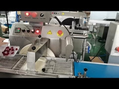 petite broderie au chocolat pour un enrobage de chocolat aux baies