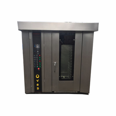 Bon prix Machine à cuire du pain facile à nettoyer polyvalente 100 kg / h plateaux four rotatif en ligne
