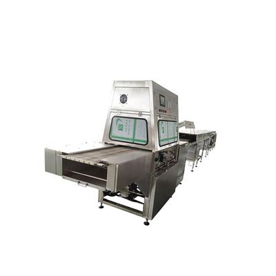 Bon prix Machine d'enrobage de chocolat à revêtement inférieur de précision avec système de tunnel de refroidissement de 10 m en ligne